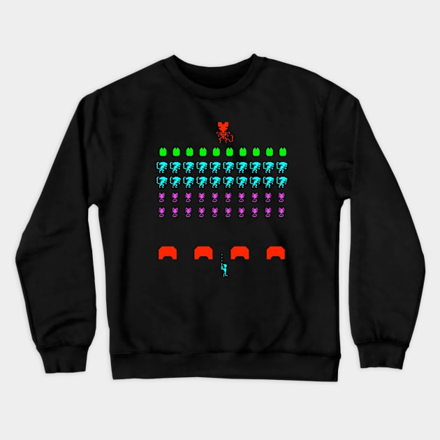 Alien Invaders Crewneck Sweatshirt by demonigote